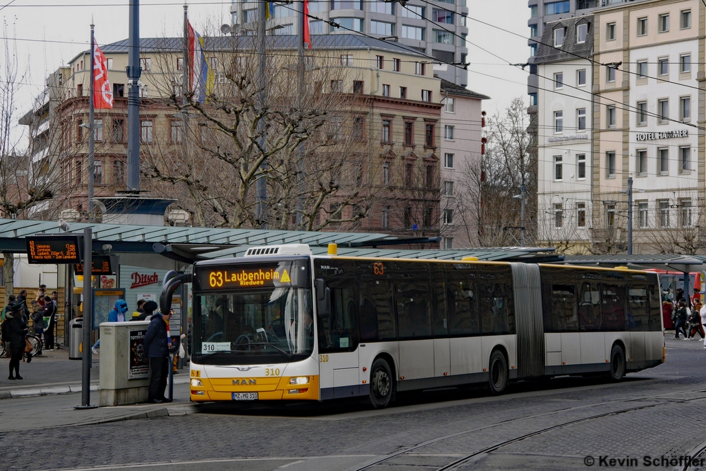 Wagen 310 | MZ-MQ 310 | Mainz, Hauptbahnhof (Haltestelle G) | 12.02.2018