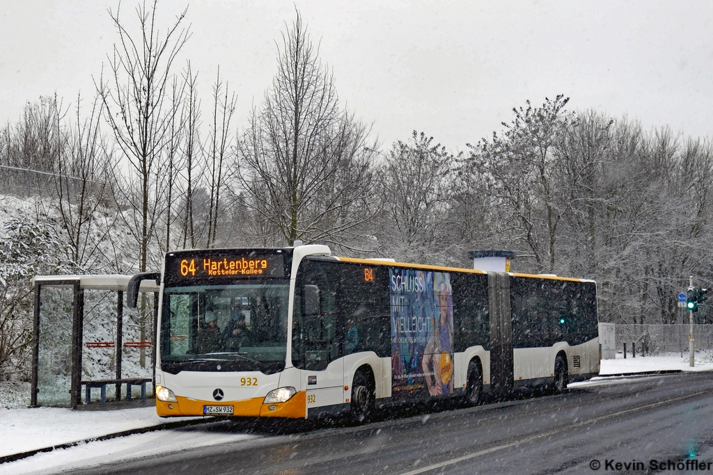 Wagen 932 | MZ-SW 932 | Weisenau Bauhaus/Am Großberg | 03.12.2017