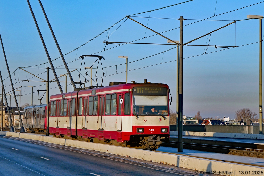 Wagen 4278 u.a. | Oberkasseler Brücke | 13.01.2025