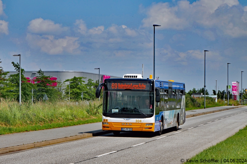 Wagen 304 | MZ-MQ 304 | Hechtsheim Barcelona-Allee | 04.06.2024